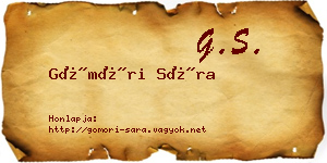 Gömöri Sára névjegykártya